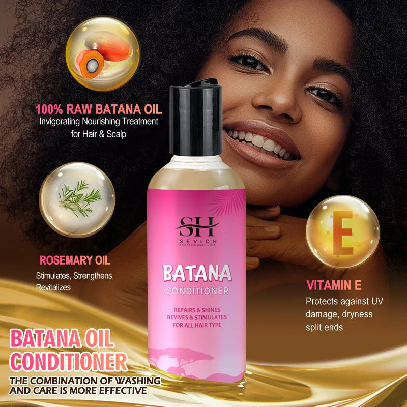 Batana Hair Growth Shampoo Conditioner Set Anti Hair Loss Treatment for Men Women Fast Thicken Regrowth Oil Beauty...