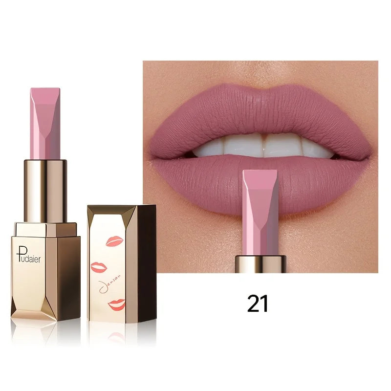 Matte silky velvet lipstick, durable, waterproof and sweat resistant, suitable for daily makeup, Valentine's Day to send female