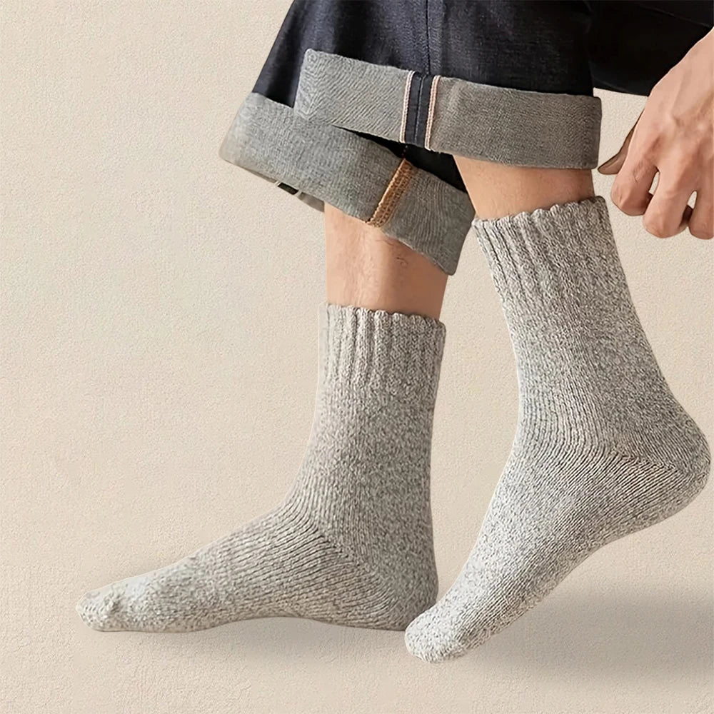 3/5/10 Pairs Men Solid Color Socks Fashionable Simple Versatile Winter Socks Are Soft Comfortable Lightweight Casual In...