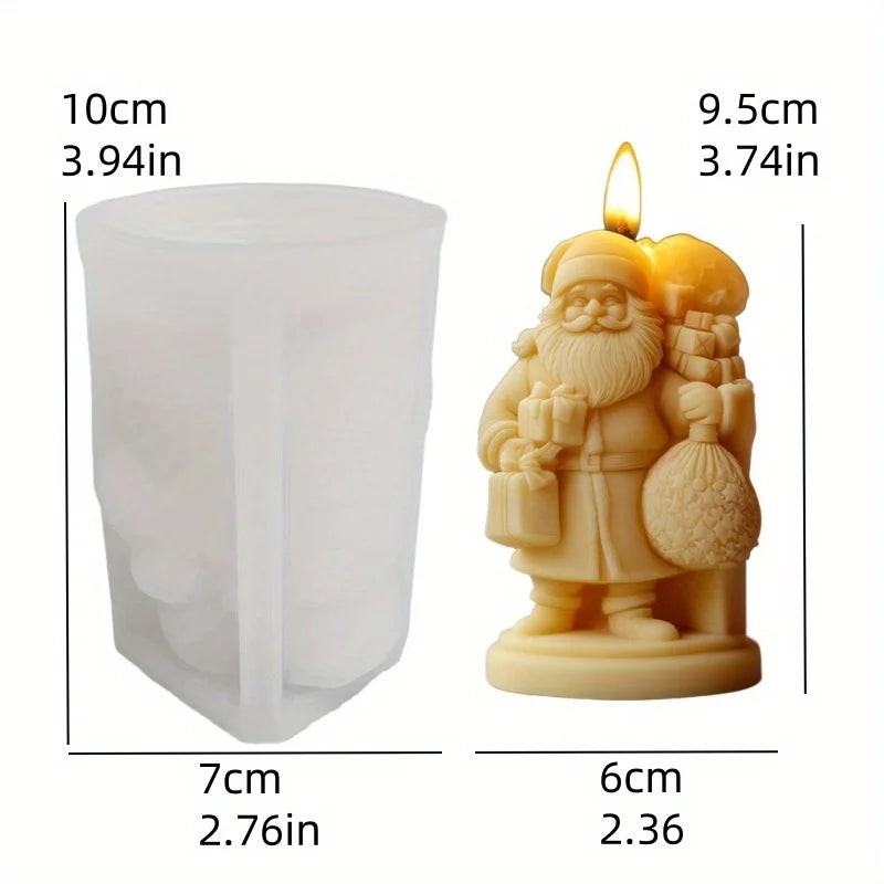 Santa Claus Sleigh Spherical Candle Silicone Mold Santa Claus Elk Scented Candle Mould Santa Claus Sleigh Resin Plaster Molds
