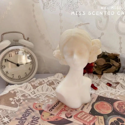 European Style Artistic Aromatherapy Candle Creative Wedding Dress Blindfolded Girl Design Aromatherapy Candle Birthday Gift