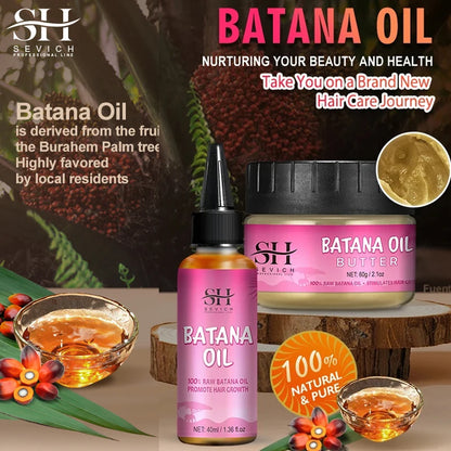100% Batana Hair Fast Growth Oil Set African Crazy Traction Alopecia Batana Hair Mask Anti Hair Break Hair Regrowth...
