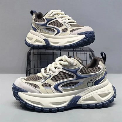 Casual Style Breathable Sporty Men's Shoes Thick Bottom Versatile High-End Lightweight Fashionable Dad Shoes Comfortable Wear - Kimlud