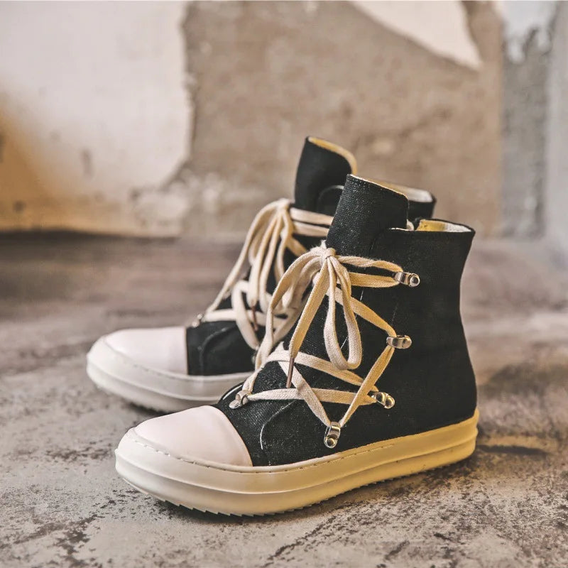Size 35-46 High Quality Sneakers Platform Corss Tied Men's Casual Boot Shoes Women Sneakers Designed Causal Flats Ankle Botas