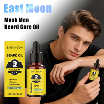 East Moon Men Beard Care Oil Effectively Nourish Quick Absorbing Grooming Soften Healthy Caring Natural Fragrance Beard...