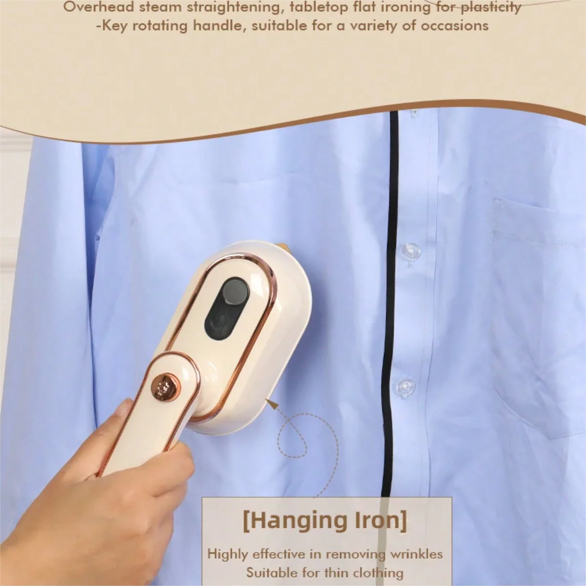 Foldable mini steam iron Steam iron, strong penetration steam to remove wrinkles, suitable for clothes, wool, poly, silk, linen,