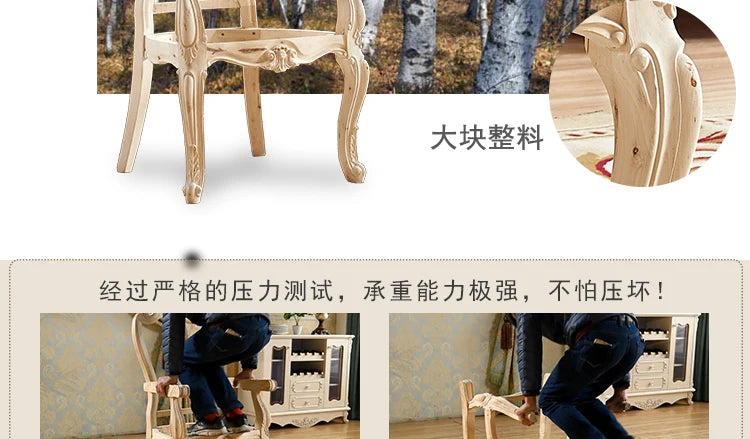 European Solid Wood Dining Chair Princess Lazy Throne Luxury Lounge Chair Fashion Butterfly Ergonomic Muebles Entrance Furniture - Kimlud