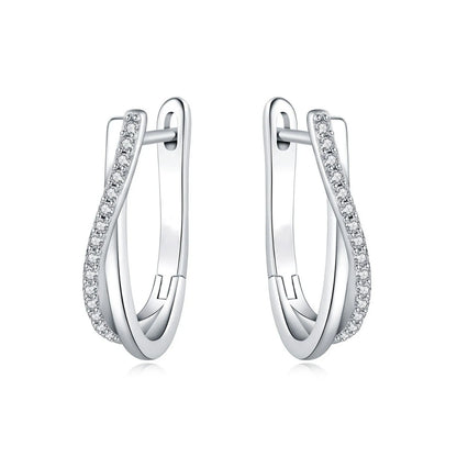 925 Silver Star Twisted Line Earrings Jewelry Versatile Hoop Earrings For Women Jewelry Fine Birthday Party Gifts |...