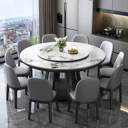 Marble Round Dining Table Nordic Luxury Style Minimalist Modern Dining Table Legs Space Savers Mesa Comedor Home Furniture - Kimlud