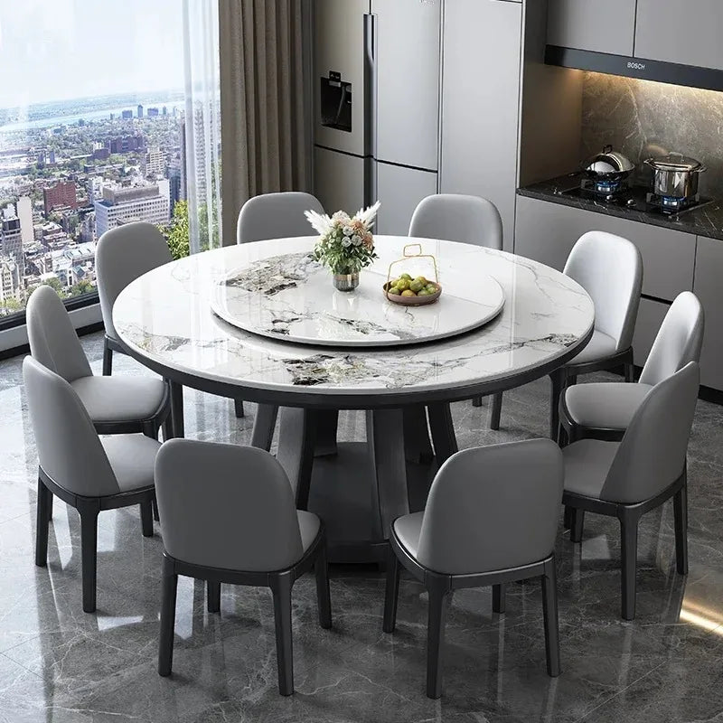Marble Round Dining Table Nordic Luxury Style Minimalist Modern Dining Table Legs Space Savers Mesa Comedor Home Furniture - Kimlud