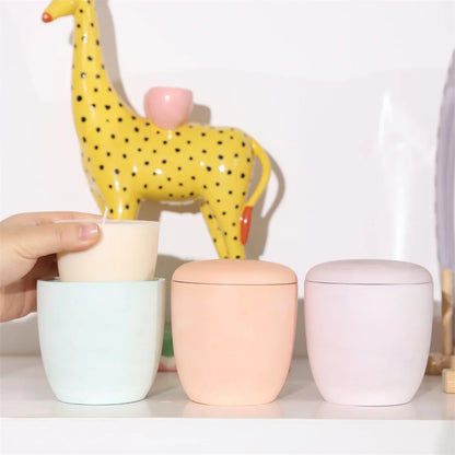 Boowan Nicole Candle Jar Silicone Mold and 7oz Candle Refill Mold Reusable Concrete Cement Candle Vessel Mould Home Decor