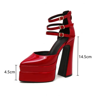 2023 Women Sandals Fashion Summer Shoes Sexy Ankle Strap Platform Wedges High Heels Gladiator Sandals Female Chunky Shoes