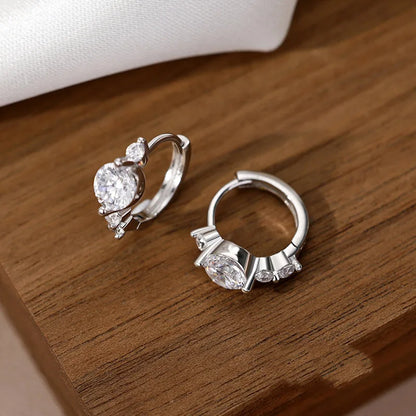 925 Sterling Silver Shiny Zircon Earrings Exquisite And Fashionable Temperament Earrings Wedding Luxury Jewelry...