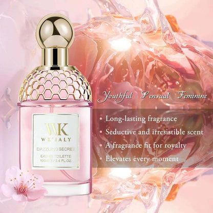 WK JALY Dazzling Secret Eau De Toilette Spray, With Notes of Vanilla , Musk, violet, woody, Long Lasting Fragrance,100ml/3.4 oz