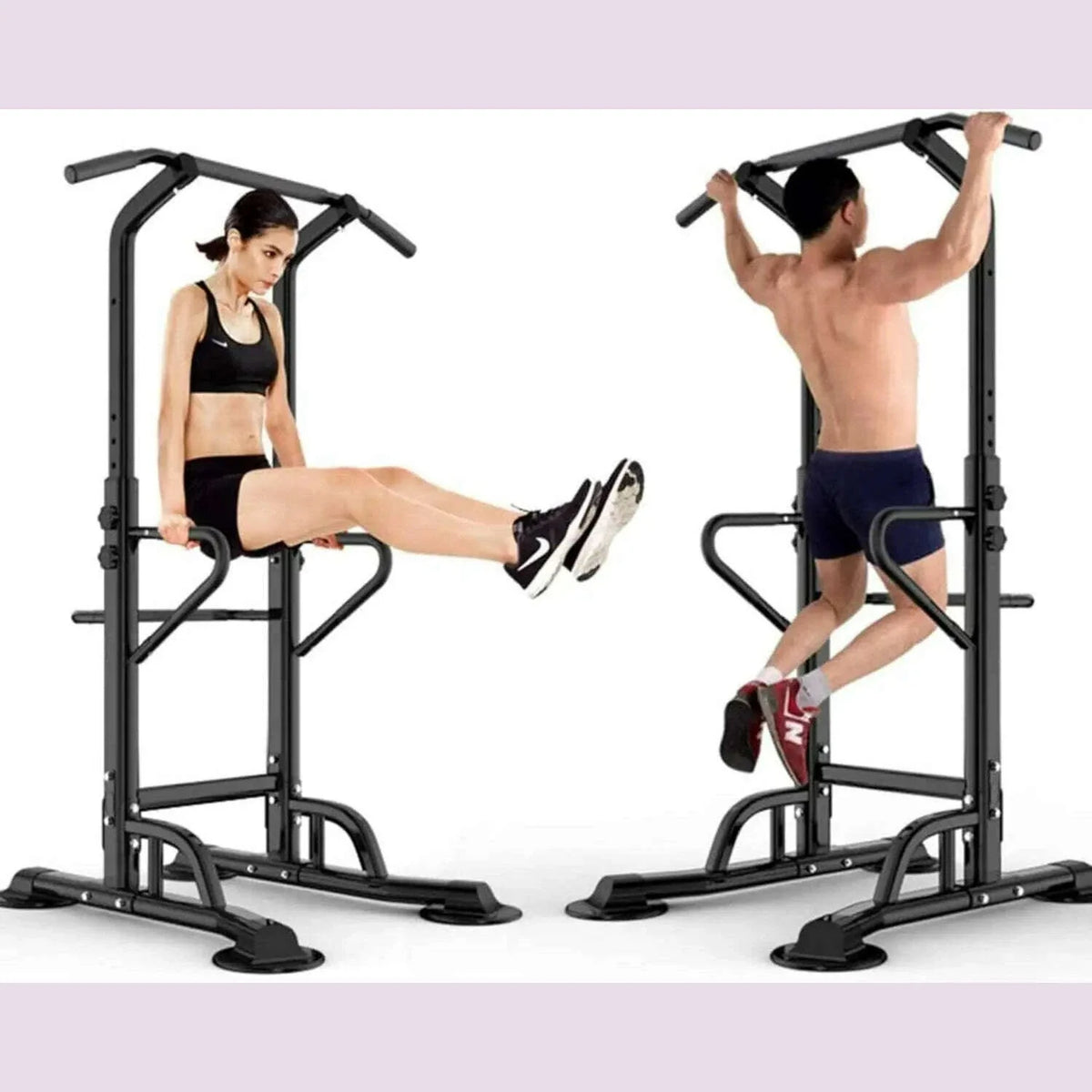 Power Tower Pull Up&Dip Station Height Adjustable Strength Training Workout Equipment for Home Gym