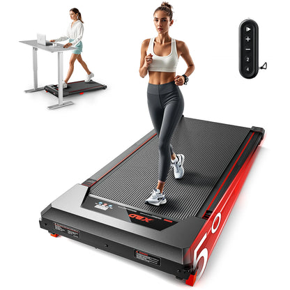 XBD Portable Incline Walking Pad - 330lb Capacity, 2.5HP Under Desk Treadmill with LED Display & Remote Control | Kimlud...