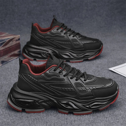 Chunky Sneaker Men Original Designer Breathable Sport Shoes Fashion Casual Leather Fabric Height Increased Platform Tennis Shoes