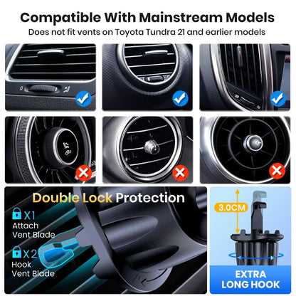 TOPK Car Phone Holder Mount,[Upgraded Support Function] Metal Hook Cell Phone Holder For Car Air Vent Compatible With...