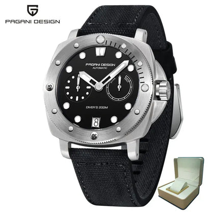 2023 PAGANI DESIGN New Men Mechanical Watch Luxury Sapphire Glass Automatic Watch 200M Waterproof Stainless Steel Watch for Men