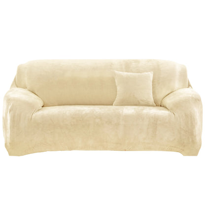 Velvet Sofa Cover Elastic Thick L Shaped Corner Sofa Slipcover for Living Room 1/2/3/4 Seater Stretch Cover for Couch Armchair - Kimlud