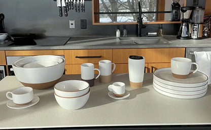 Tableware, Jingdezhen Ceramic Bowl and Dish Set, Housewarming Gift, Bone Ceramic Bowl and Plate for Household Use |...