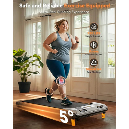 Walking Pad Treadmill Incline Under Desk Treadmill 330lbs Capacity 2.5HP Portable Treadmills for Home Compact Treadmills...