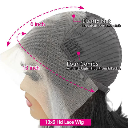 Highlight 13x4 Body Wave Lace Frontal Wigs Human Hair Brazilian 13x6 HD Lace Frontal Ombre Honey Blonde Colored Wig For Women - Kimlud