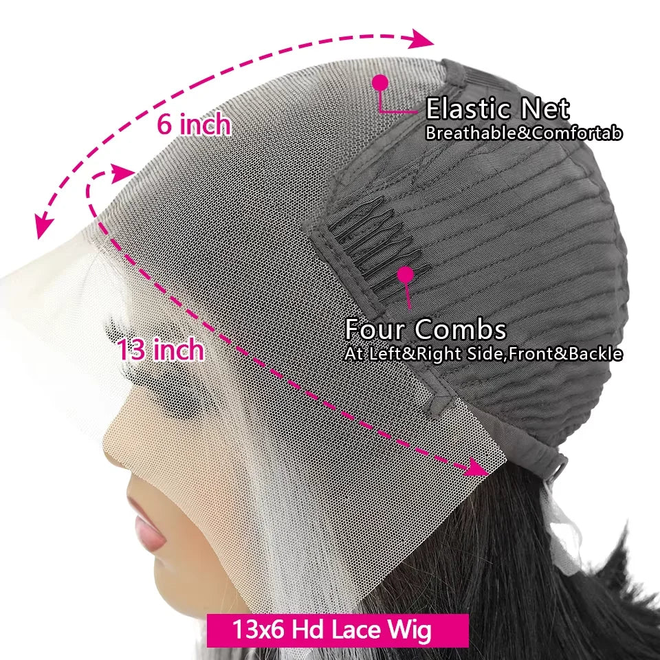 Highlight 13x4 Body Wave Lace Frontal Wigs Human Hair Brazilian 13x6 HD Lace Frontal Ombre Honey Blonde Colored Wig For Women - Kimlud