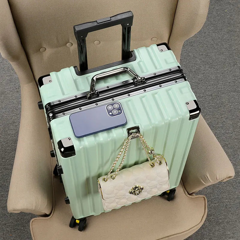 Large Capacity Suitcase Universal Wheel Travel Bag Lightweight Carry-on Boarding Trolley Luggage Aluminum Frame 20/30 inch