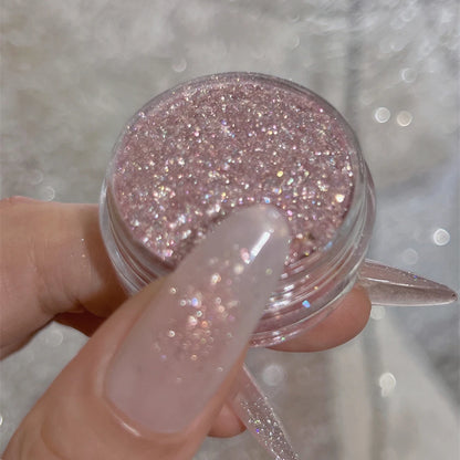 1Pcs Shimmer Gold/Rose Holographic Mica Nail Flakes Chrome Opal Iridescent Nail Glitter 0.5g Nail Epoxy Nail Gel Polish Powder