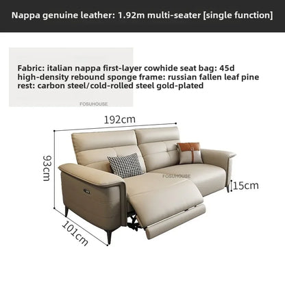 Modern Leather Living Room Sofas Italian Living Room Furniture Home Back Armrest Sofa Recliner Luxury Electric Function...
