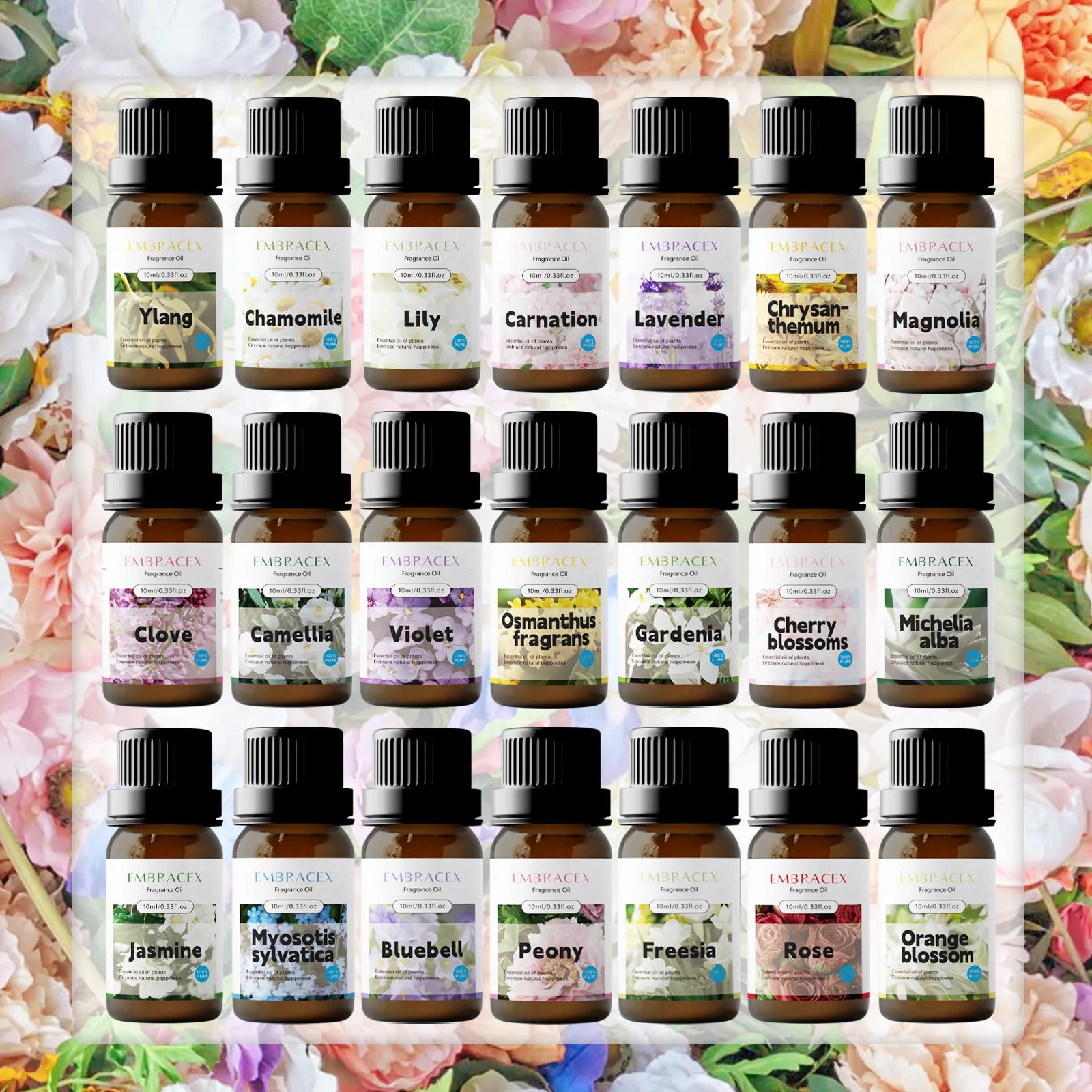 10ml Magnolia Essential Oil for Body Massage Floral Perfume Relaxing Aromatherapy Natural Scents Gifts Candle Making