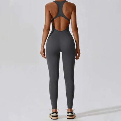 Gym Tracksuit Jumpsuit Sports Overalls for Women Sexy Workout Set Fitness Bodysuit Romper Sportswear Women One-Piece Yoga Suit - Kimlud