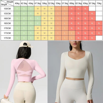 Cloud Hide White Yoga Shirts Long Sleeve Pilates Ballet Blouse Sexy Women Sports Gym Fitness Top Running T-Shirt Workout Shirt - Kimlud