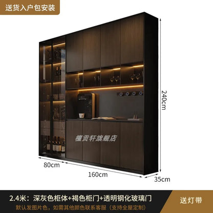 Luxury Wood Cabinets Storage House Container Organizer Living Room Cabinets Display Wine Bookcase Gabinete Trendy...