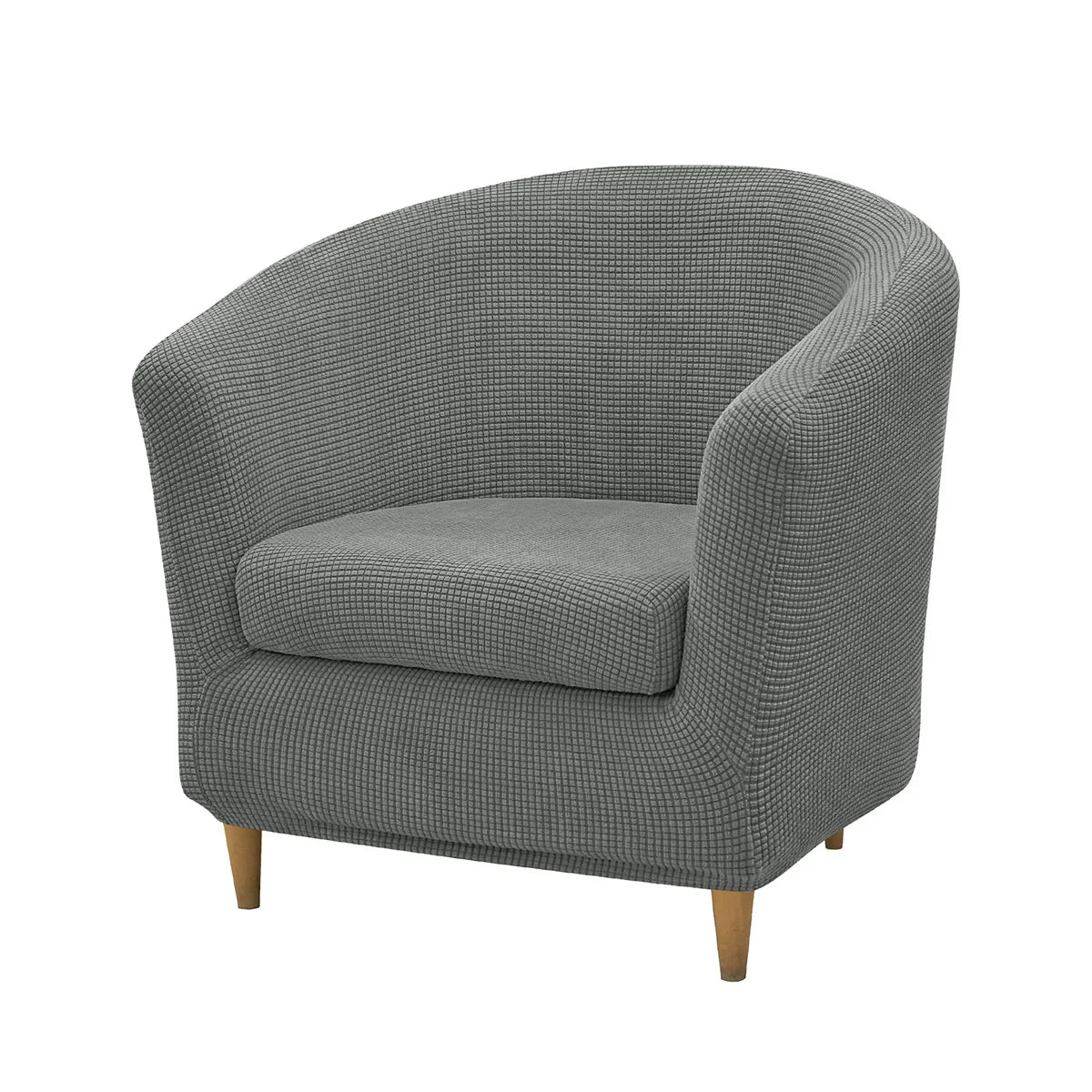 2pcs/set Jacquard Stretch Club Armchair Slipcover 1pc Barrel Tub Sofa Cover + 1pc Polar Fleece Couch Cover Furniture...