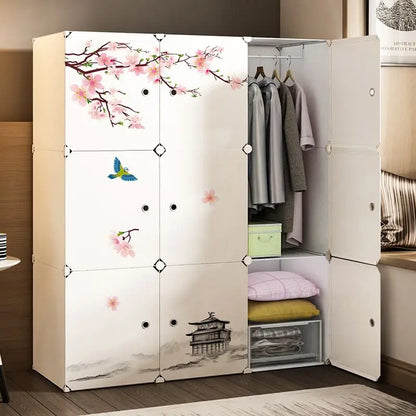 New Style Collapsible Bedroom Furniture Assemble Wardrobe Plastic Durable Clothes Cabinets Simplicity Large Space Storage Locker - Kimlud