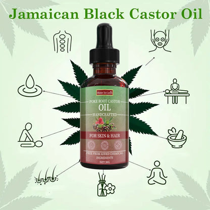Poke Root Castor Oil for Skin & Hair - Natural Handcrafted Blend, Deep Moisture, Winter Nourishment, Chemical-Free...