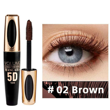 5D Mascara Makeup Waterproof Sweatproof Non-smudgy Slim Color Purple Blue White  Mascara Waterproof  Cosmetics