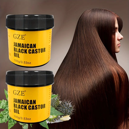 2 Pack GZE JAMAICAN Black Castor Oil - Jamaican Black Castor Oil for Hair Strengthens and Scalp  Care