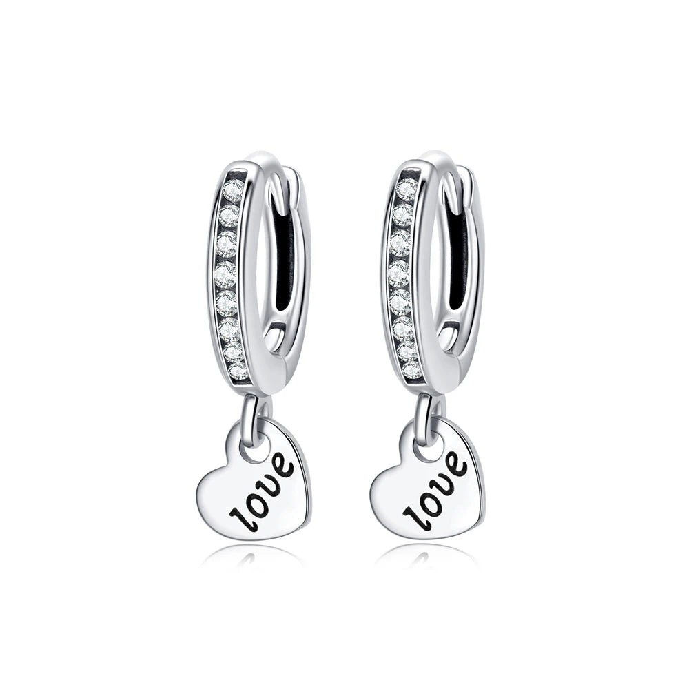 Original 925 Sterling Silver Earrings 2026 Stud Hoop Crystal Earings For Women Rose Gold Crown Heart Infinity Bee Earing...
