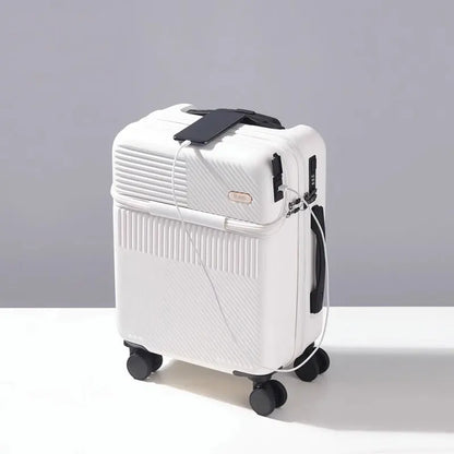 Luggage Front Opening Combination Box Charging Interface Multi-Function Trolley Box 20" Boarding Luggage Silent Universa Wheel
