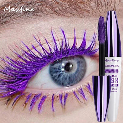 Colorful 5D Volume Mascara Lasting Styling Waterproof Quick Dry Blue Purple Curling Lengthen Long Eyelash Silk Extension...