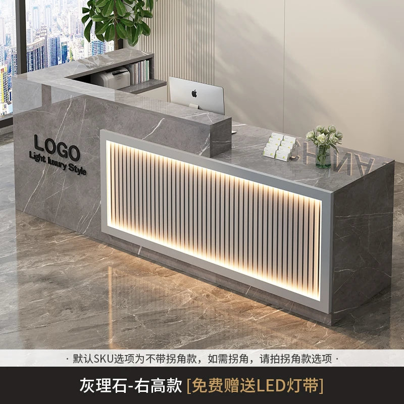Simple Salon Luxury Reception Desk Decorations Custom Reception Desk Beauty Mostrador Recepción Commercial Office...