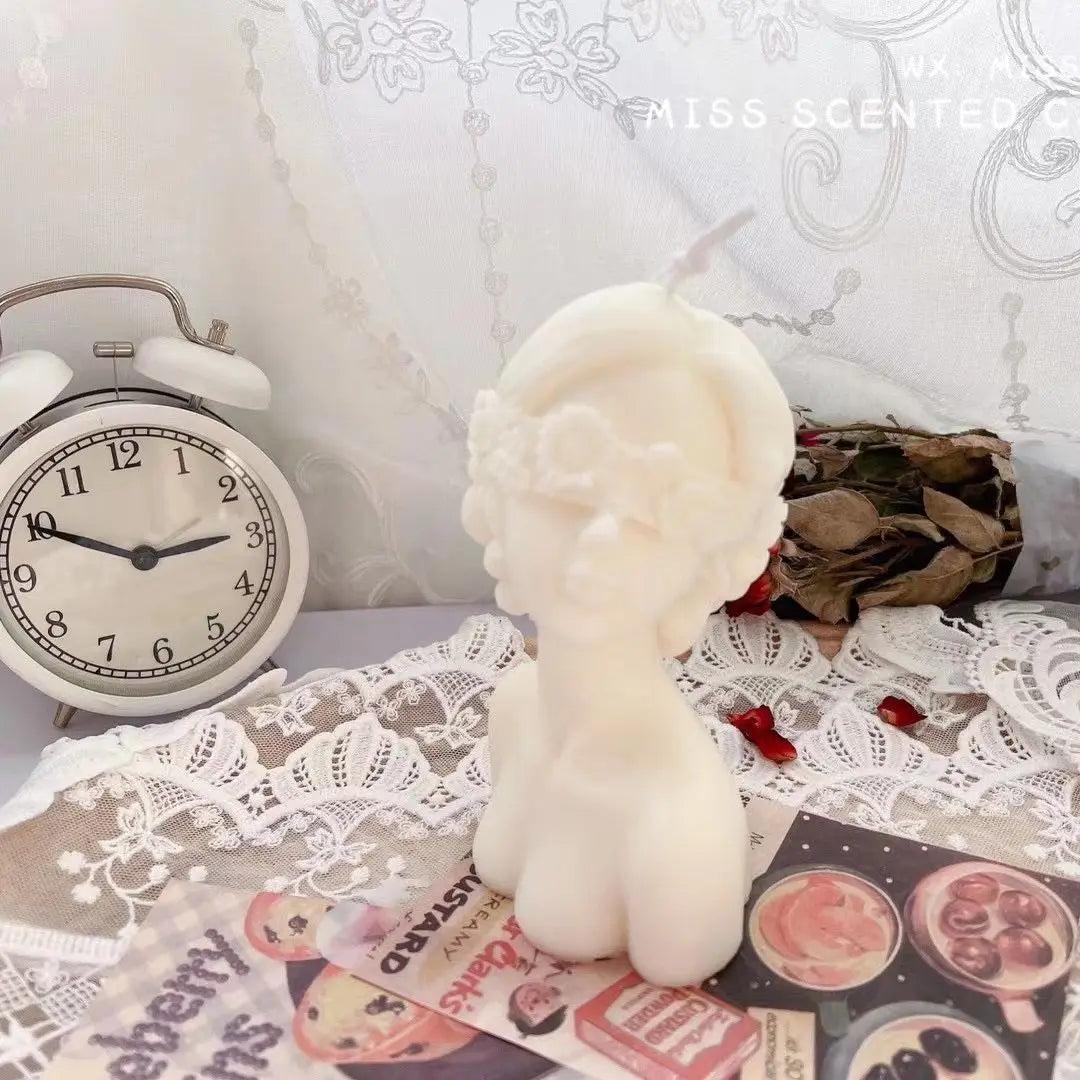 European Style Artistic Aromatherapy Candle Creative Wedding Dress Blindfolded Girl Design Aromatherapy Candle Birthday Gift