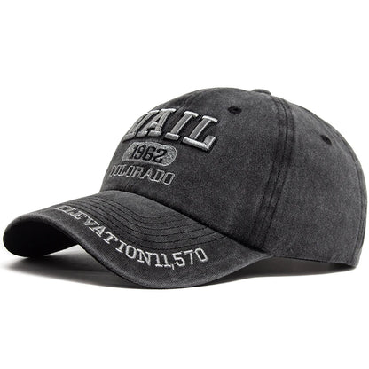 Men's Baseball Cap Fashion VAIL Letter Embroidered Cotton Soft Top Women Hats Summer Casual Travel Visor Caps Trucker...