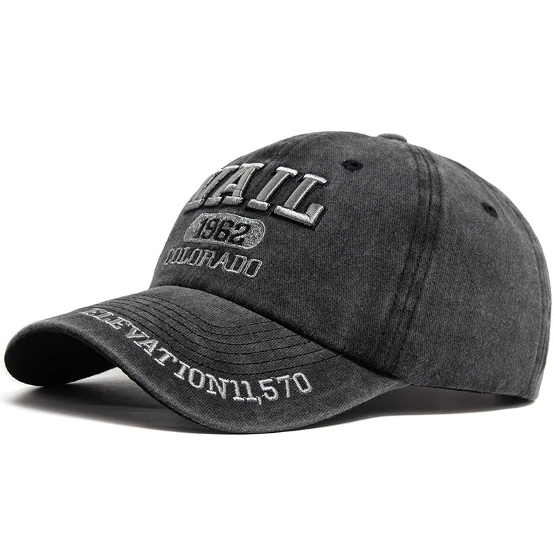 Men's Baseball Cap Fashion VAIL Letter Embroidered Cotton Soft Top Women Hats Summer Casual Travel Visor Caps Trucker...