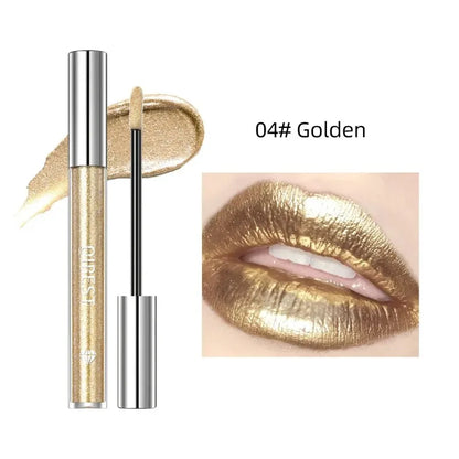 Diamond Liquid Lipstick Moisturizing Long-Lasting Makeup Mirror Gloss Sparkling Pink Lip Glaze Non Stick Cup Lip Gloss...