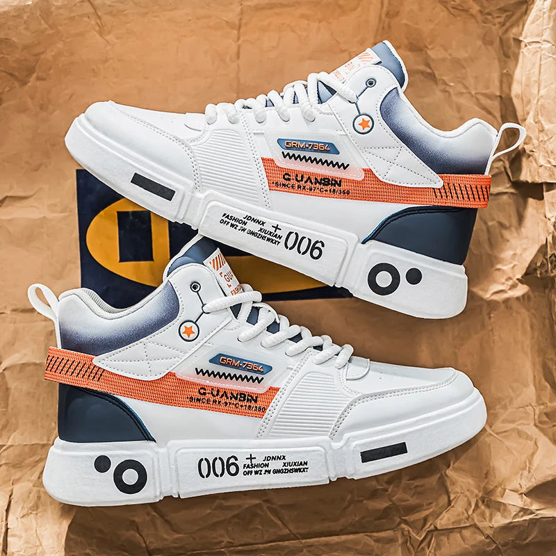 Sneakers Men Casual High Top Board Shoes Vulcanized Shoes Male Walking Sport Shoes Outdoor Sneakers Male Soft Sole Walking Shoes