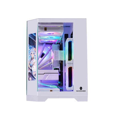 WJCOOLMAN Dreamer secondary screen version sea view room computer case M-ATX desktop computer case supports 360 water cooling